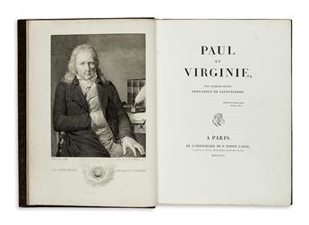 BERNARDIN DE SAINT-PIERRE, JACQUES-HENRI.  Paul et Virginie.  1806.  Quarto issue, with the plates in multiple states.